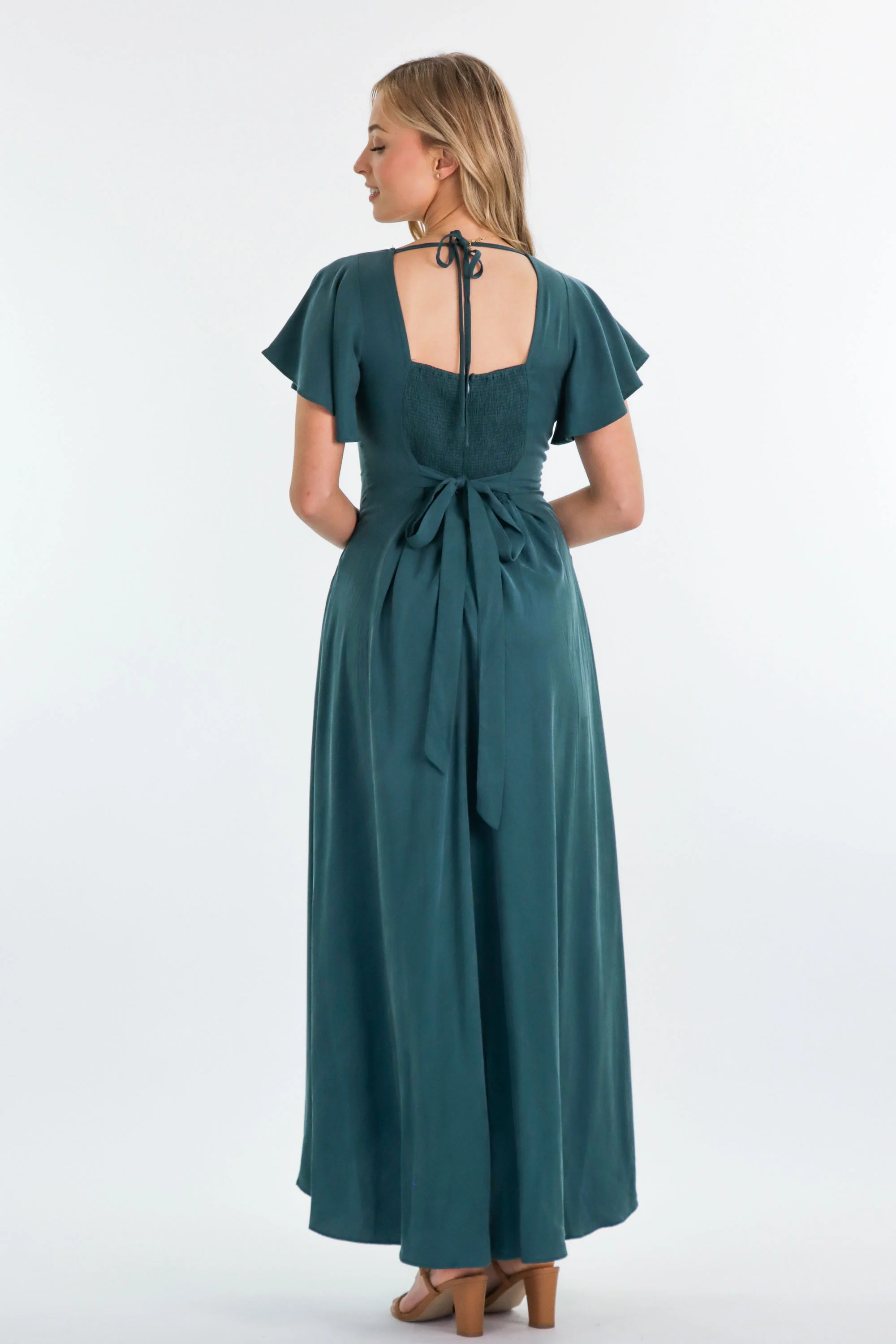 Adele Emerald Dress - Tencel - Image 4
