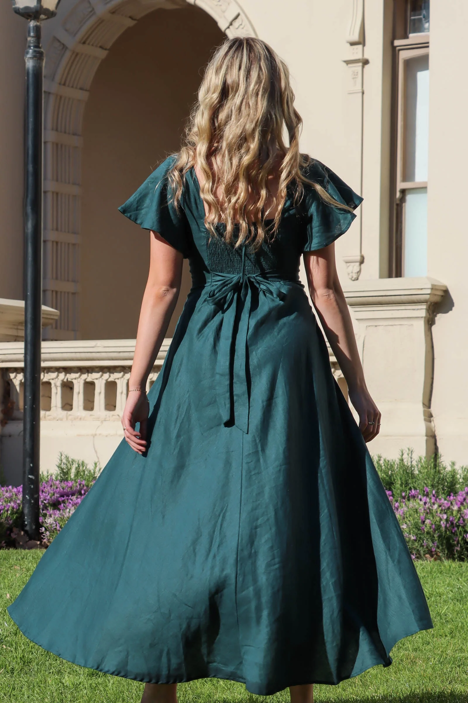 Adele Emerald Dress - Tencel - Image 9