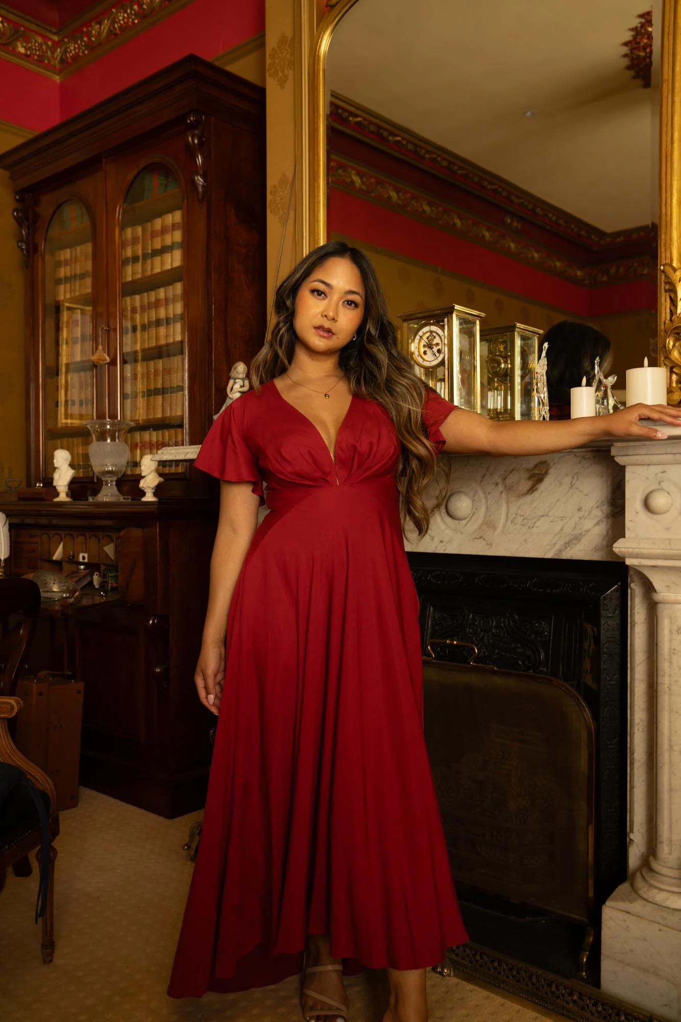 Adele Raspberry Dress - Image 11