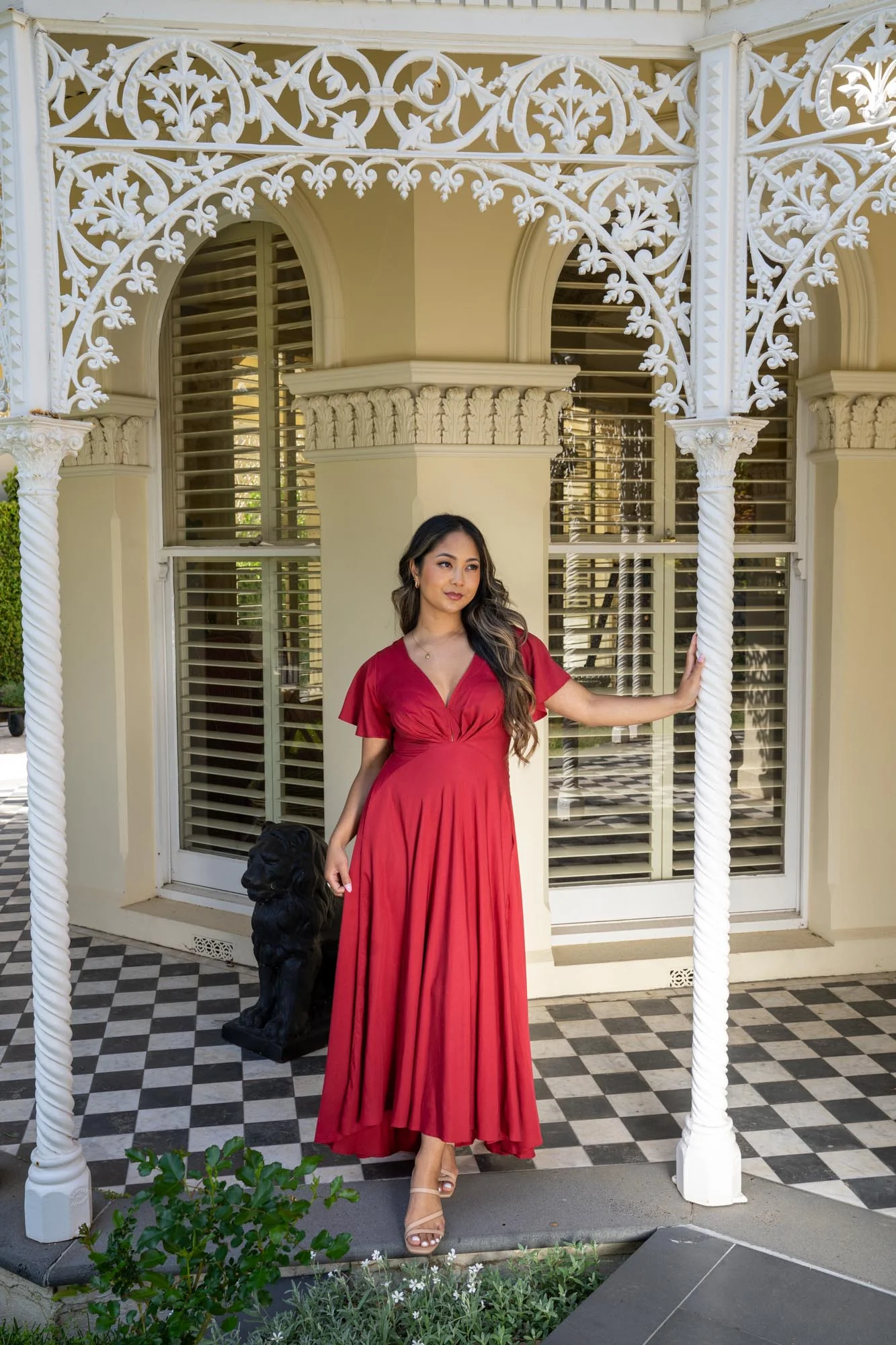 Adele Raspberry Dress - Image 12