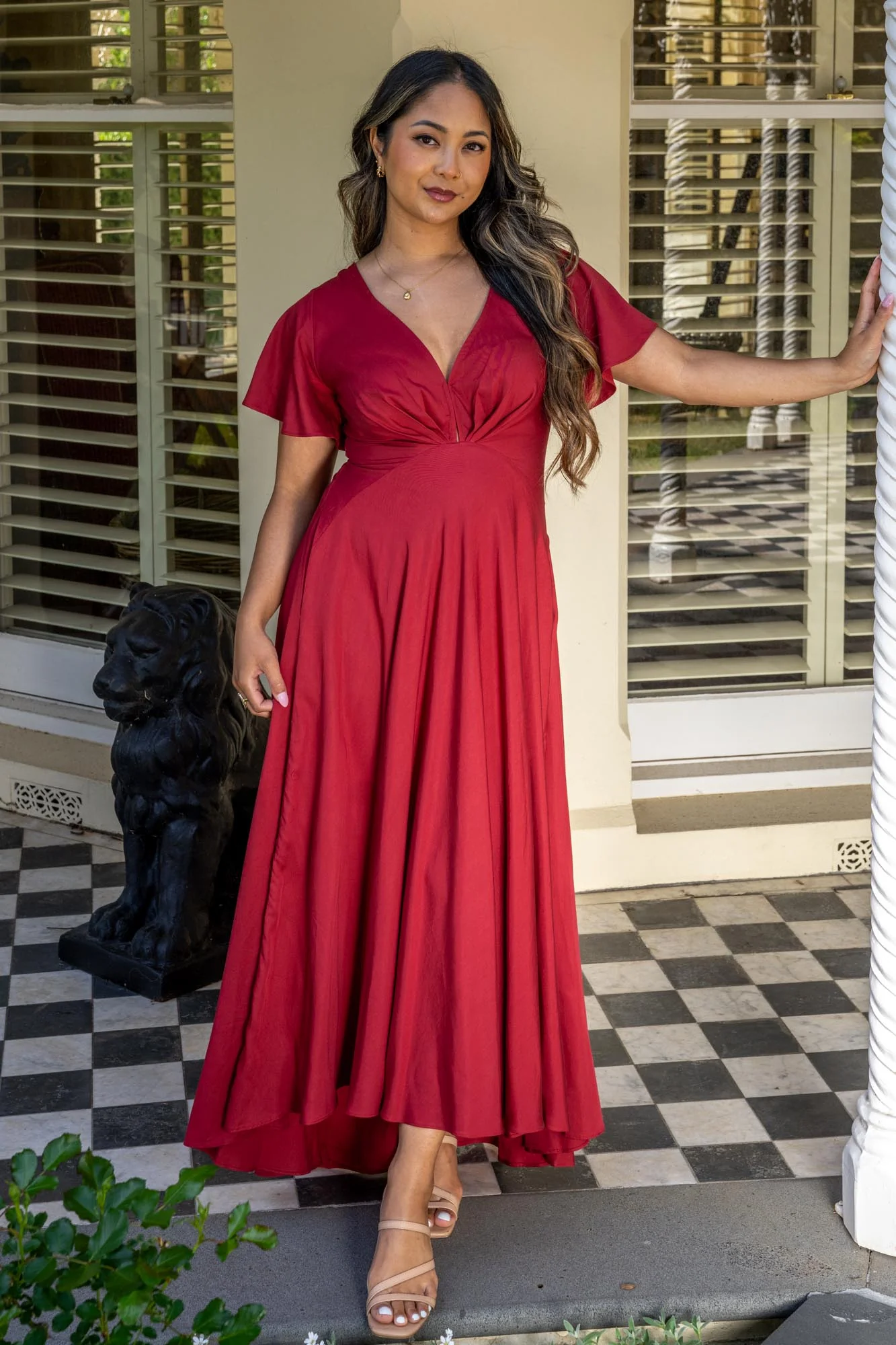 Adele Raspberry Dress - Image 13
