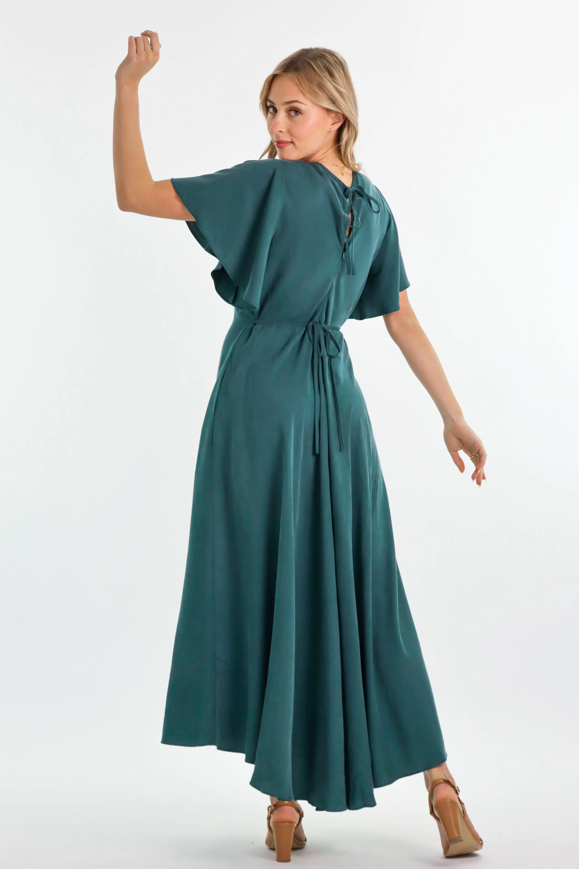 Athena Emerald Green Dress - Image 10
