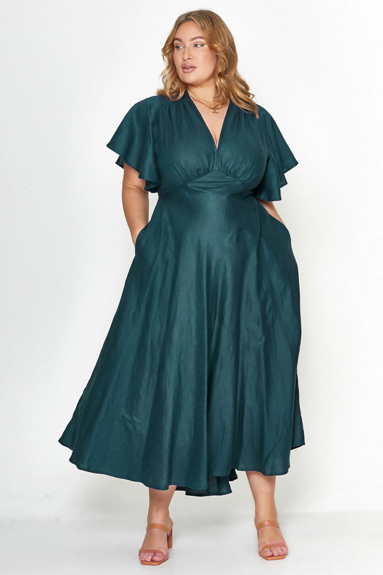 Athena Emerald Green Dress - Image 14