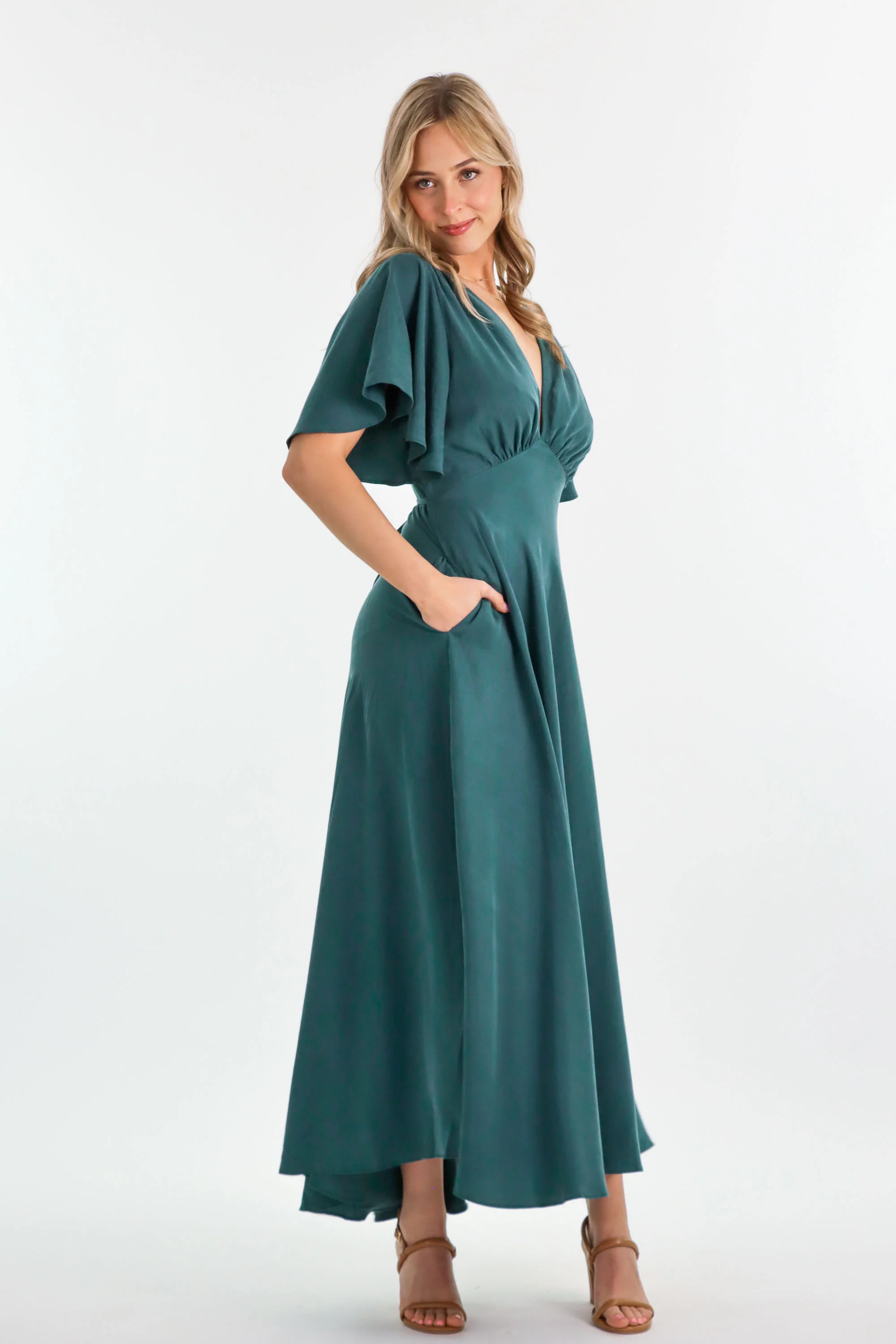 Athena Emerald Green Dress - Image 8