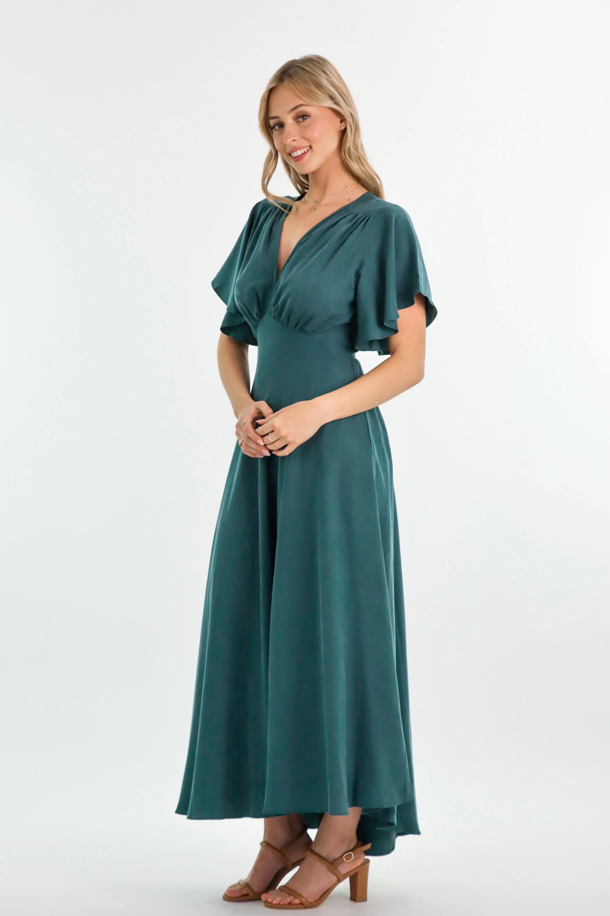 Athena Emerald Green Dress - Image 9