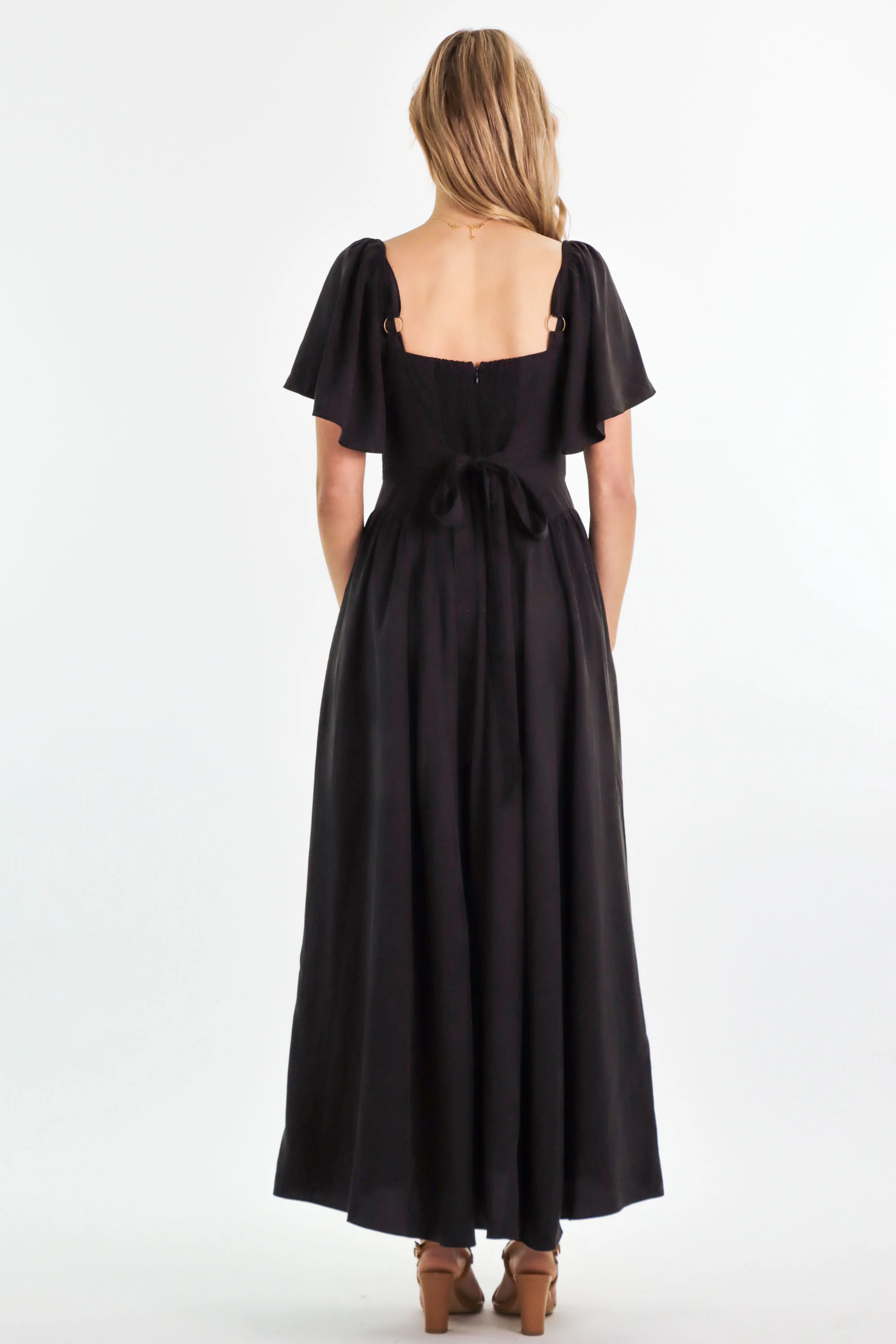 Bridgette Charcoal Black Dress - Image 11