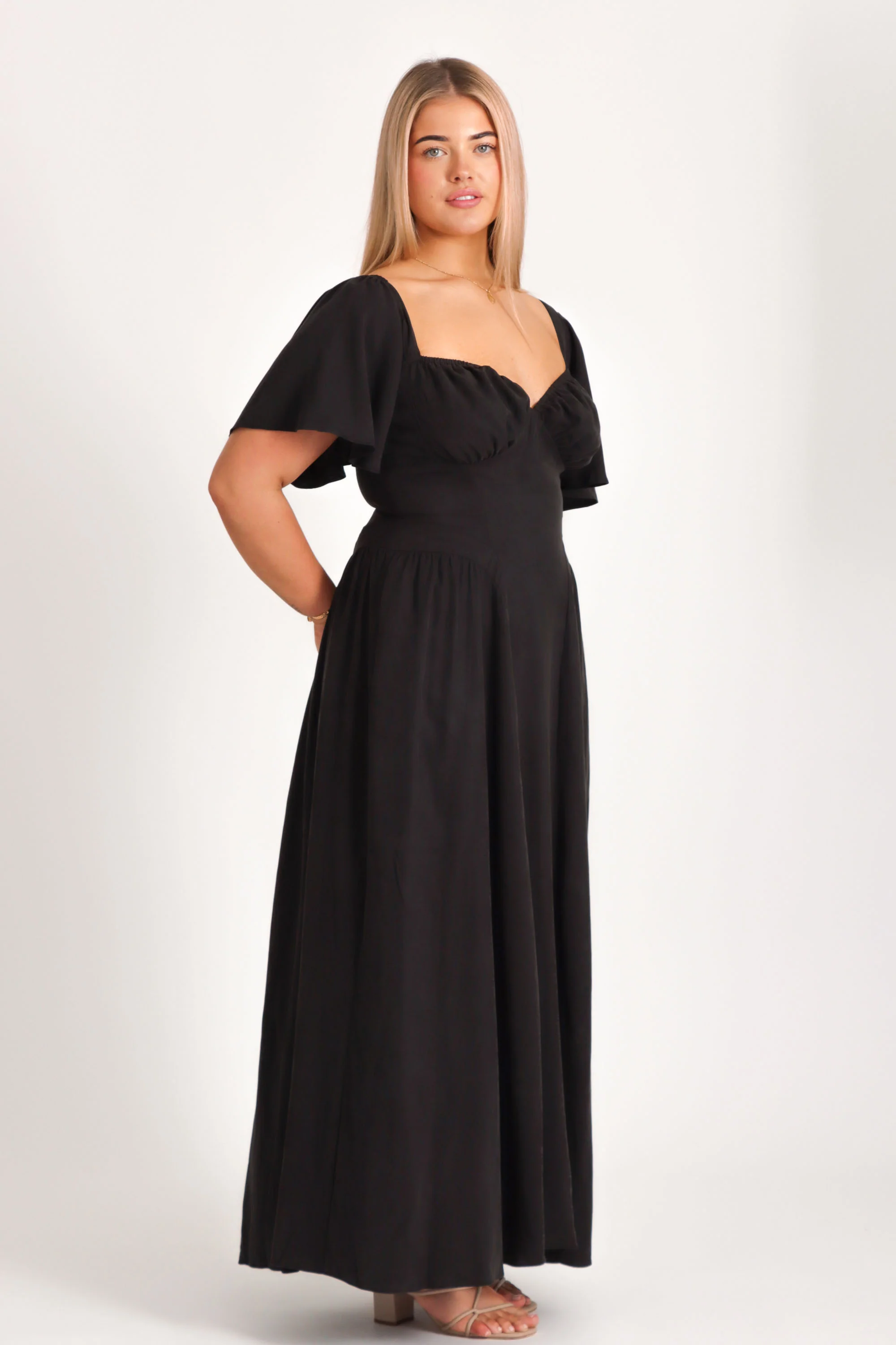 Bridgette Charcoal Black Dress - Image 6
