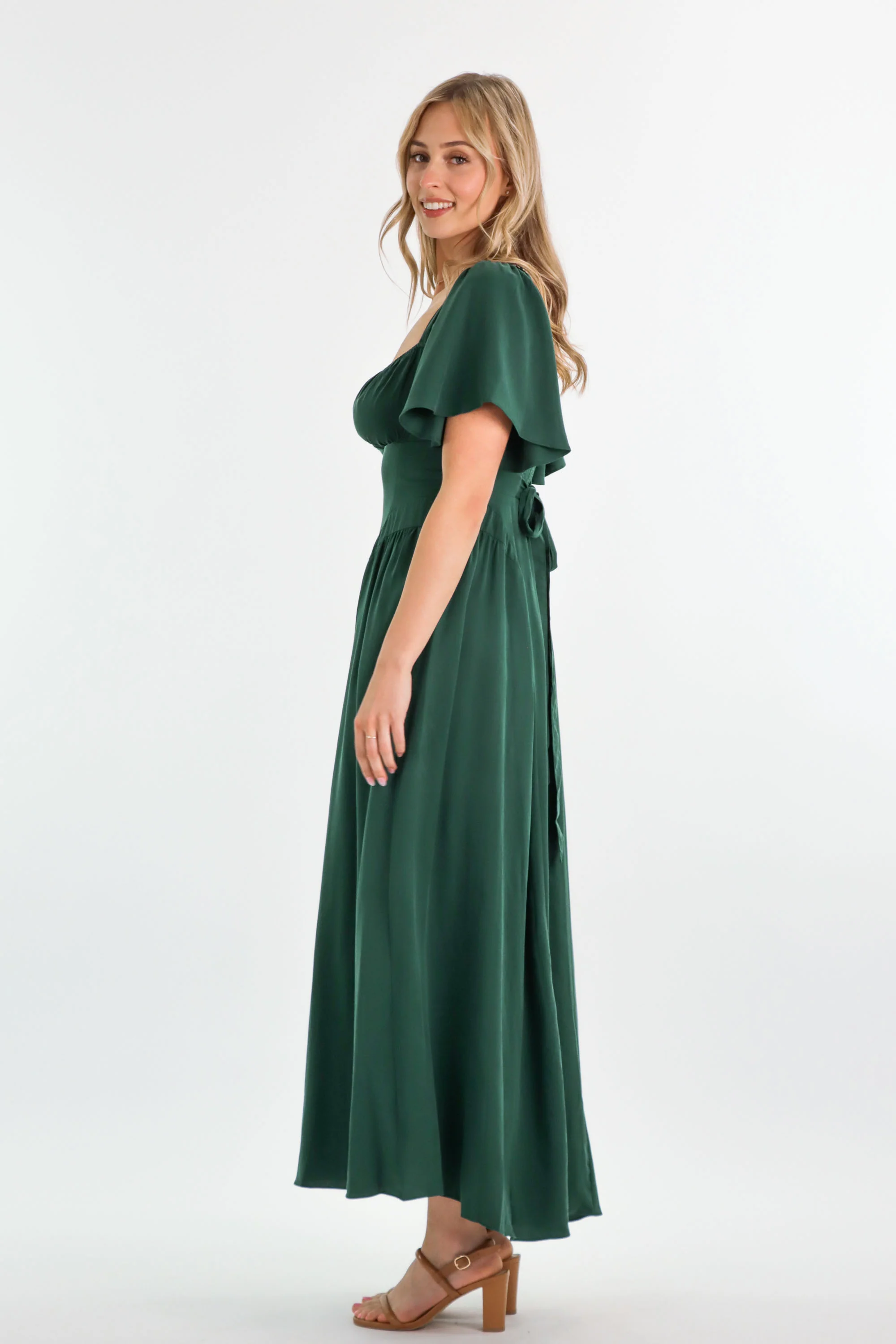 Bridgette Forest Green Dress - Tencel - Image 18