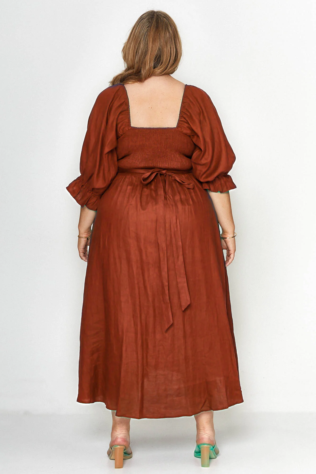Charlotte Rust Wrap Dress - Image 12