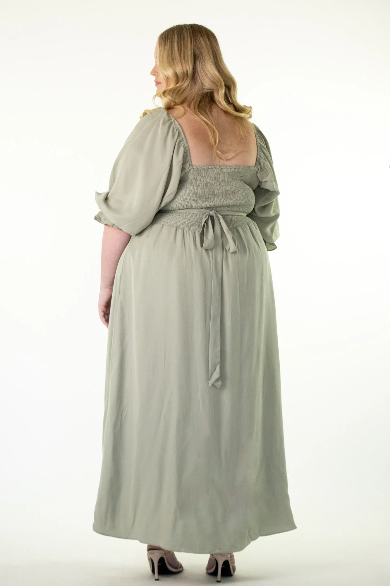 Charlotte Sage Green Wrap Dress - Image 13