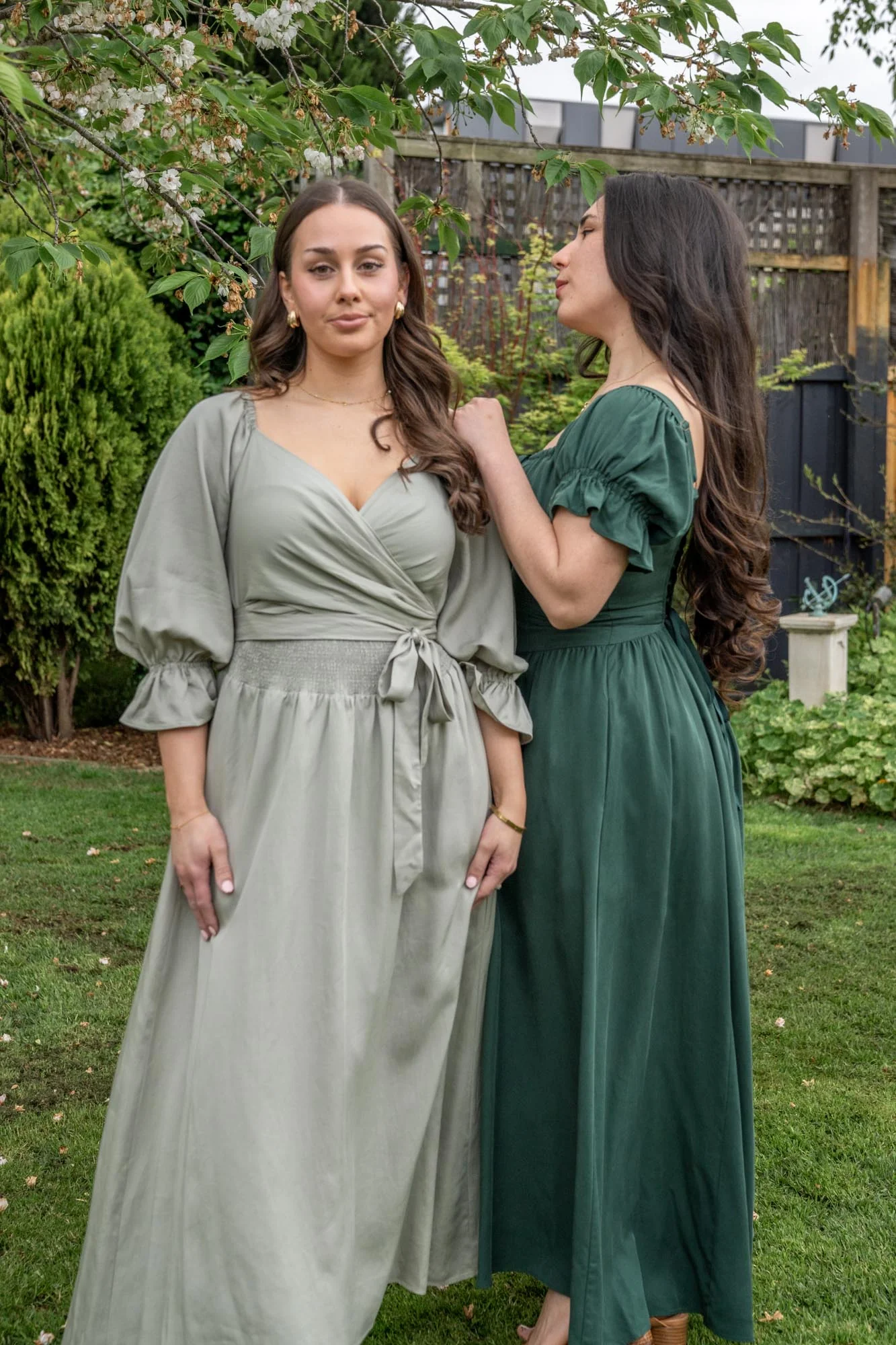Charlotte Sage Green Wrap Dress - Image 18