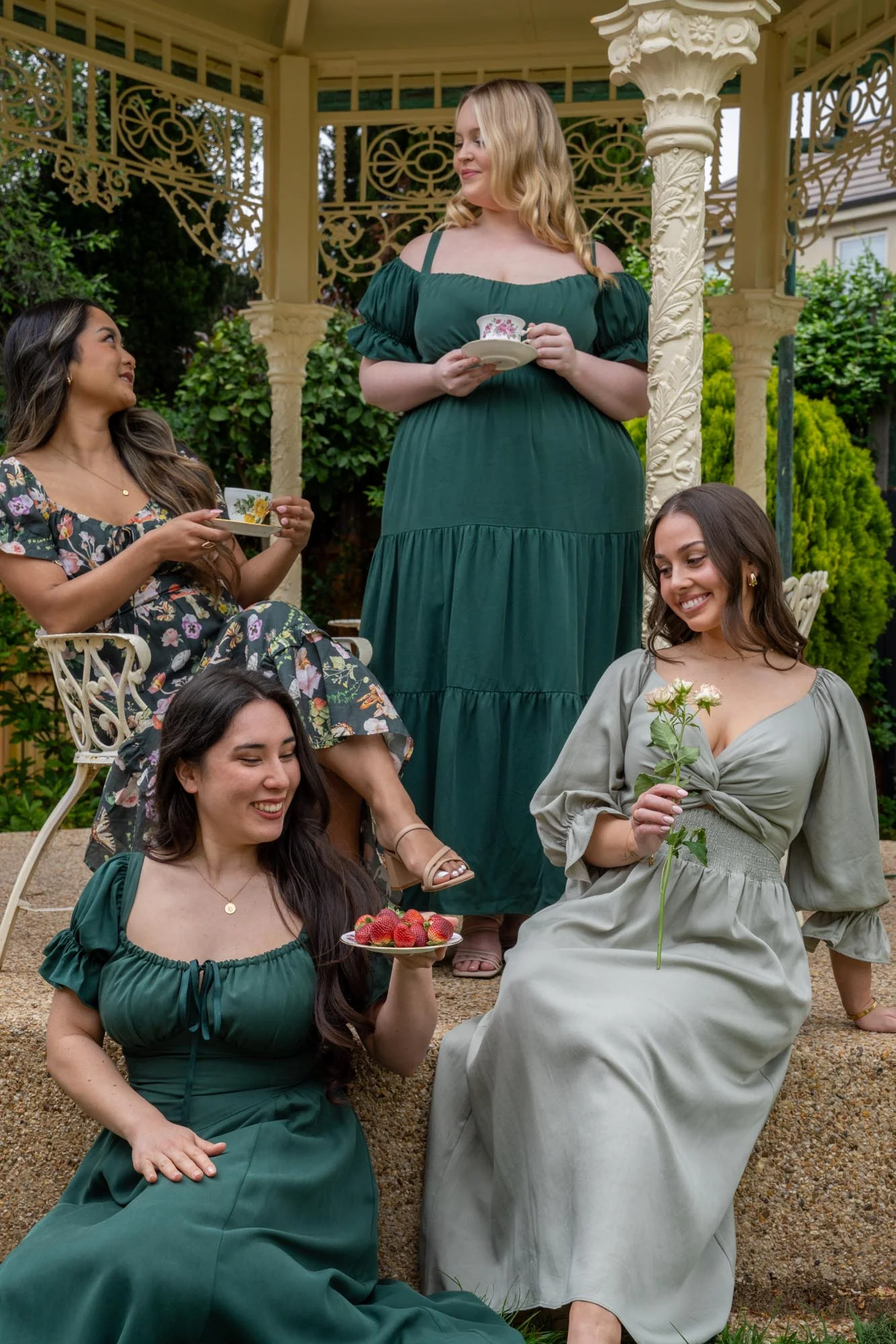 Charlotte Sage Green Wrap Dress - Image 19