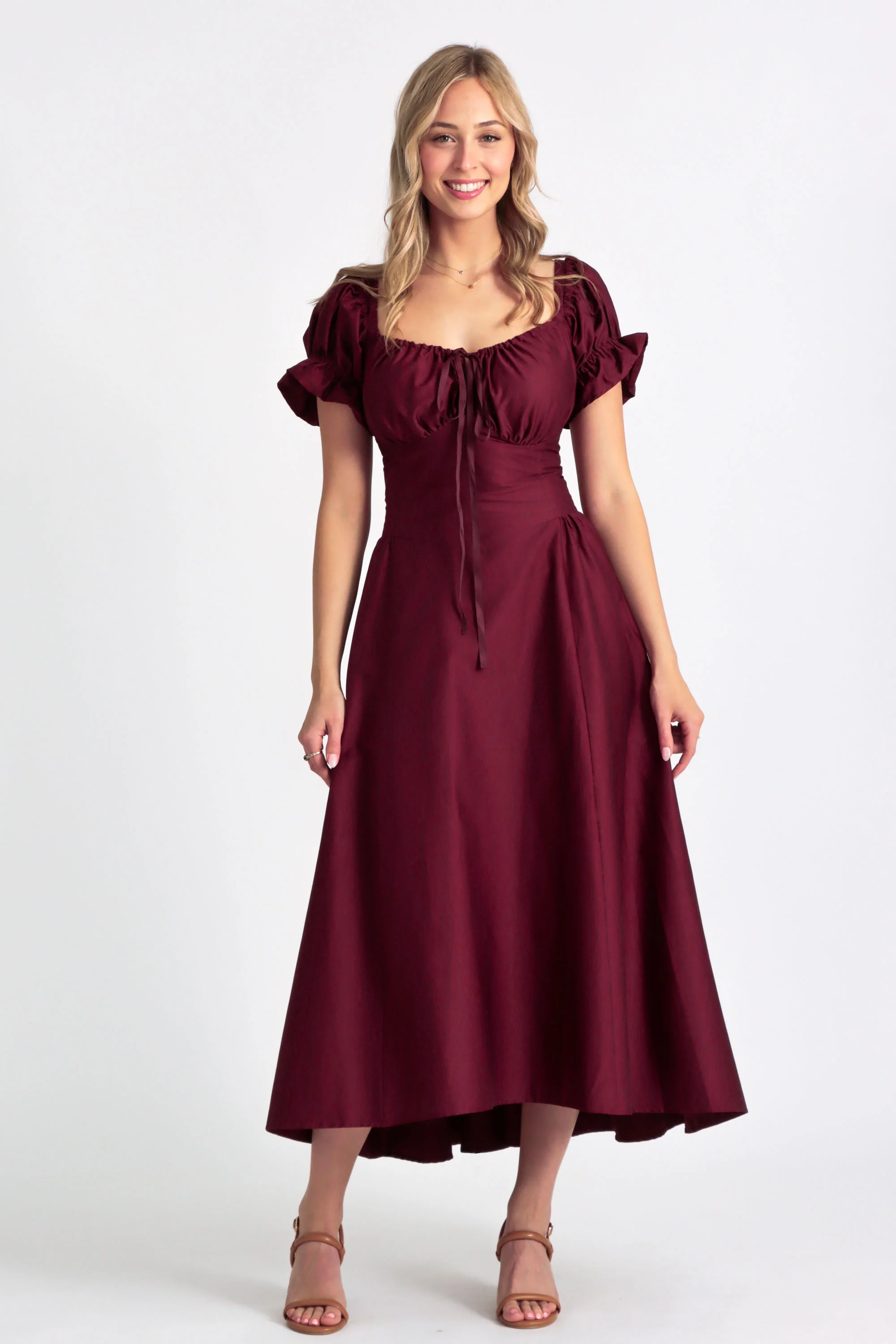 Delilah Plum Corset Dress - Cotton Sateen - Image 8