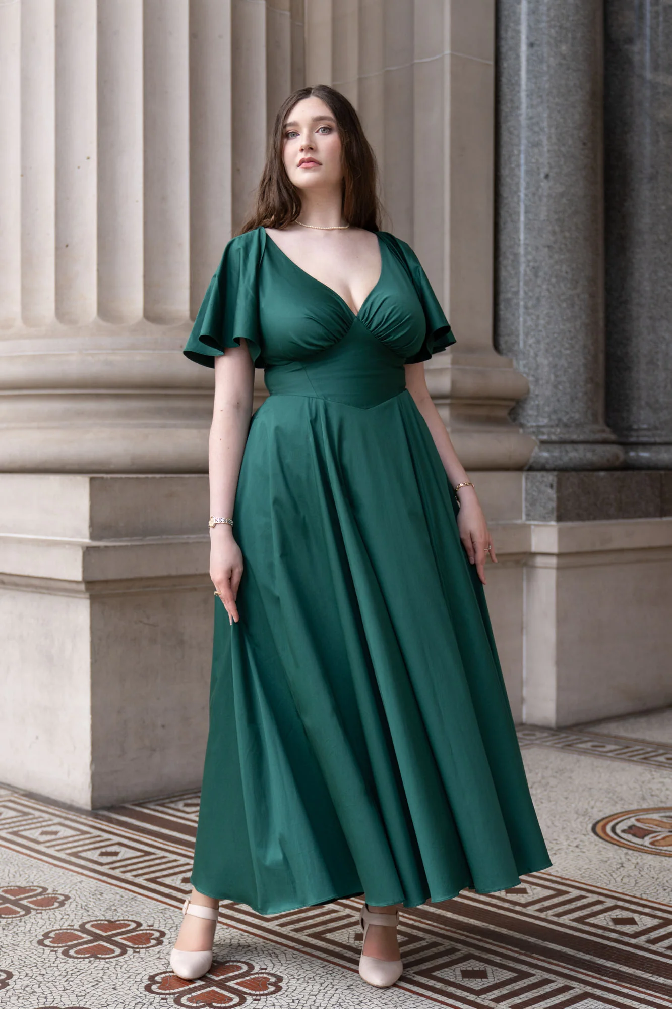 Estelle Emerald Green Dress - Image 13