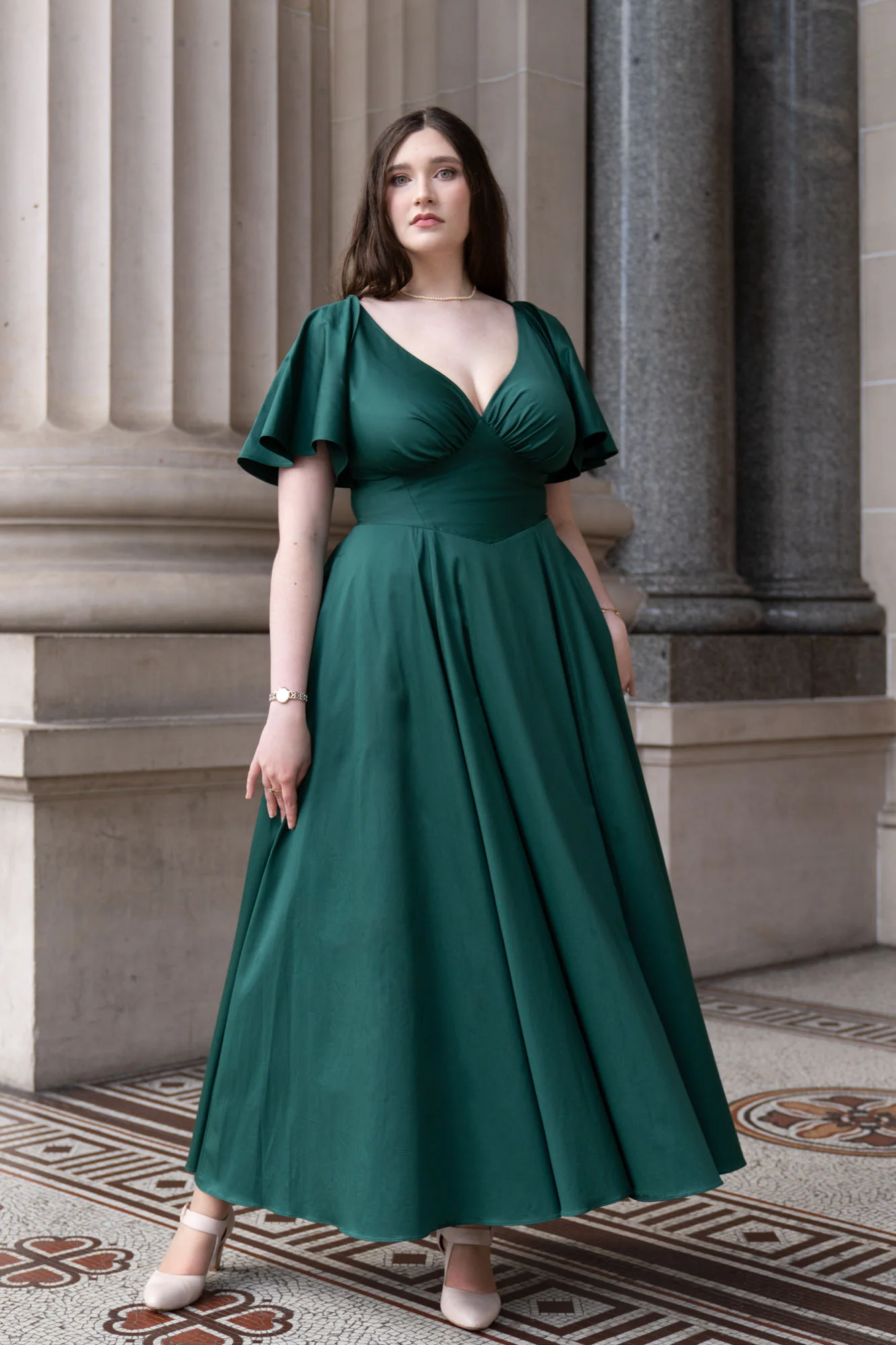 Estelle Emerald Green Dress - Image 14