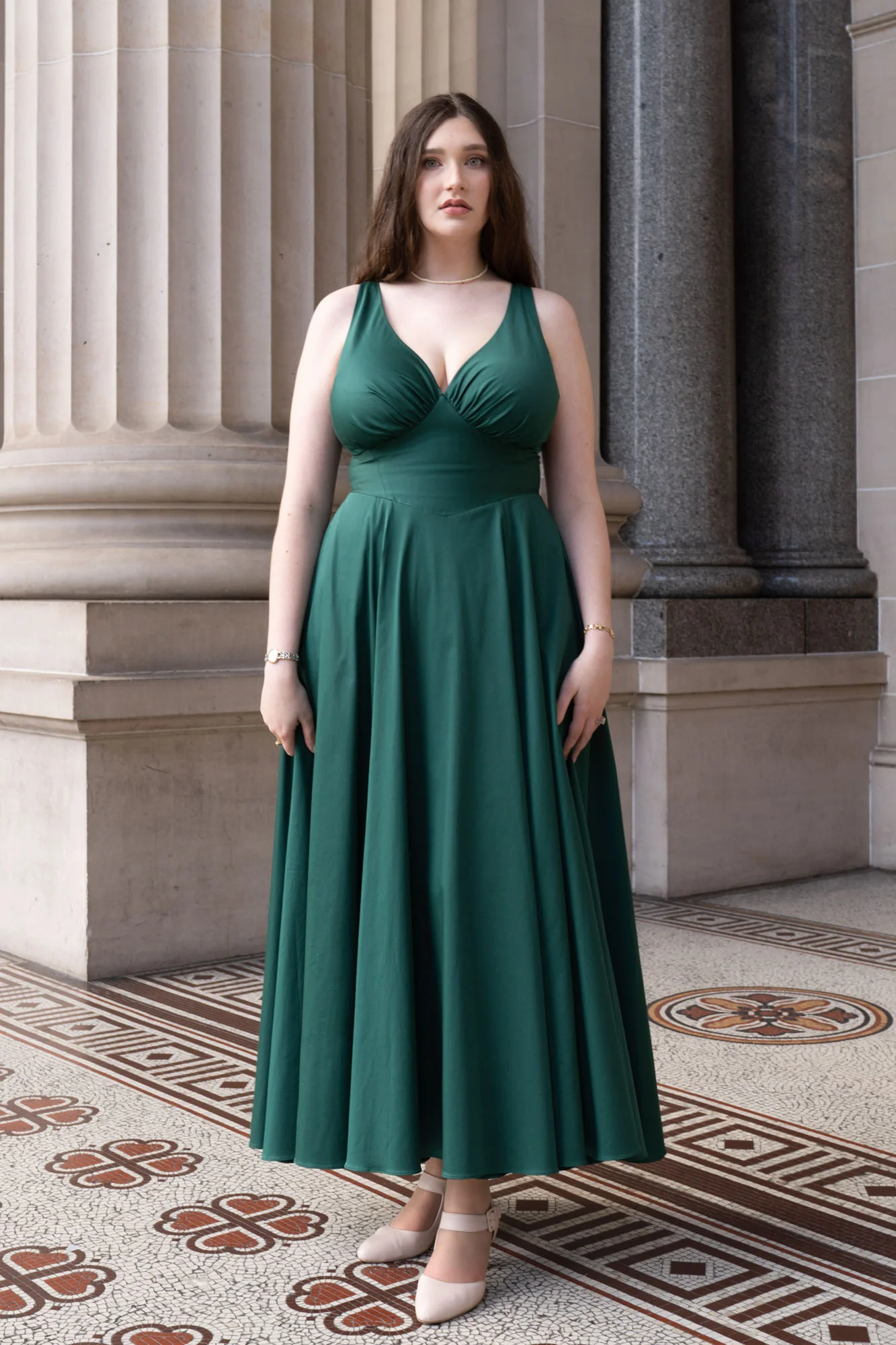 Estelle Emerald Green Dress - Image 17