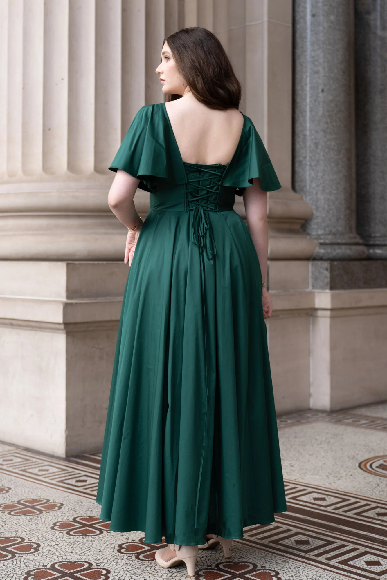 Estelle Emerald Green Dress - Image 3