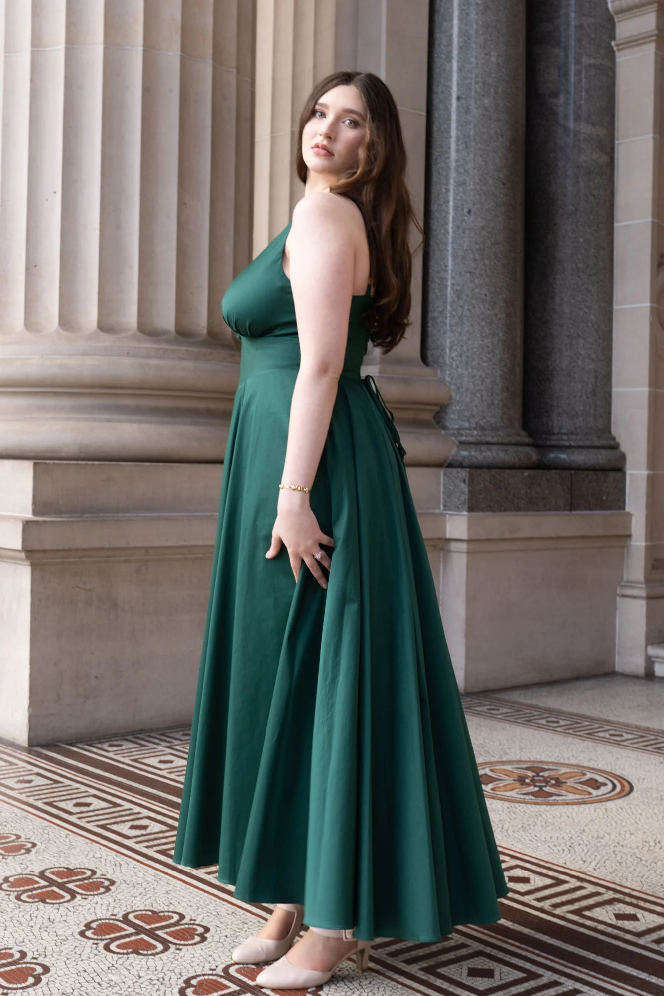 Estelle Emerald Green Dress - Image 6