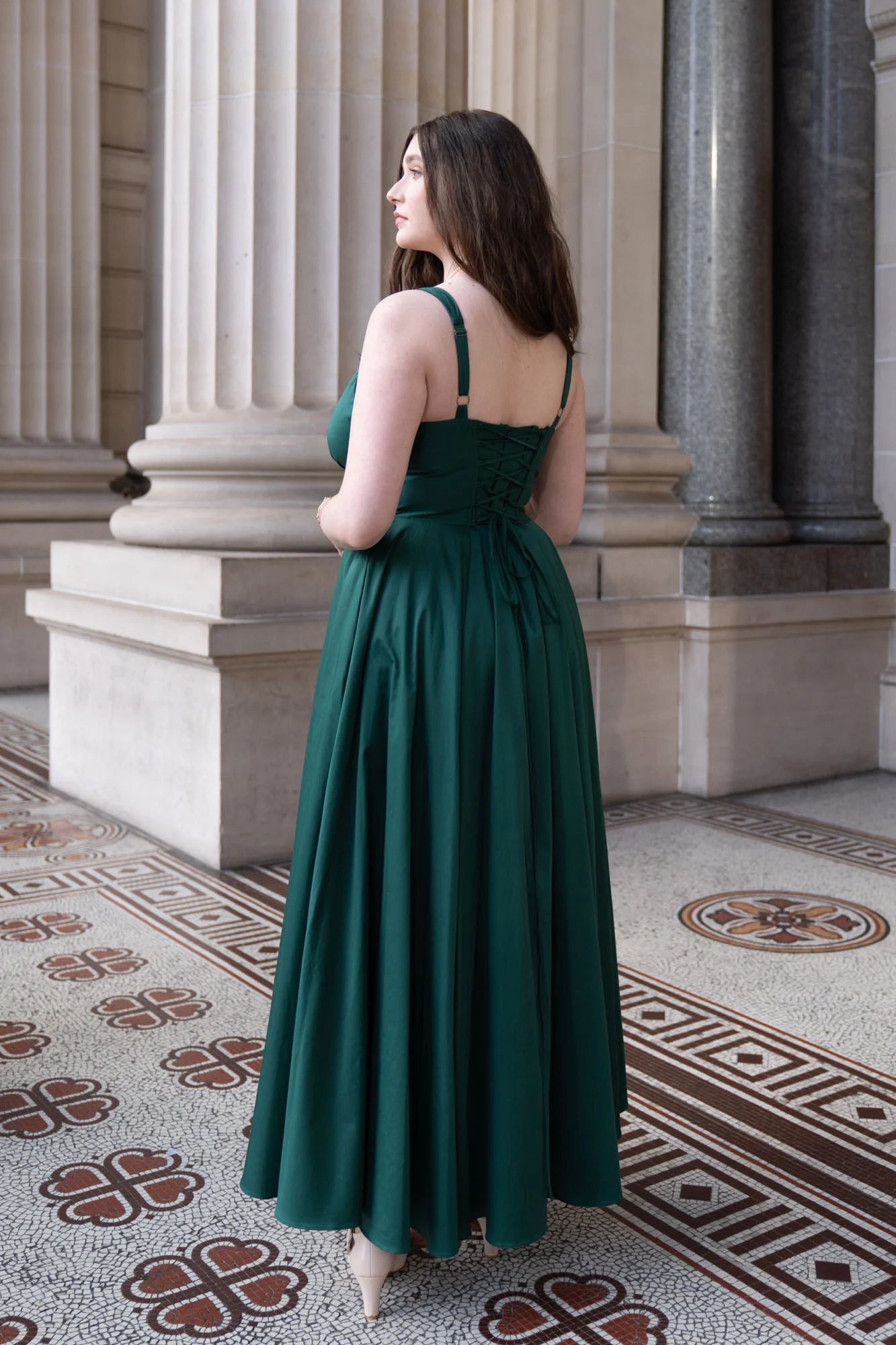 Estelle Emerald Green Dress - Image 7
