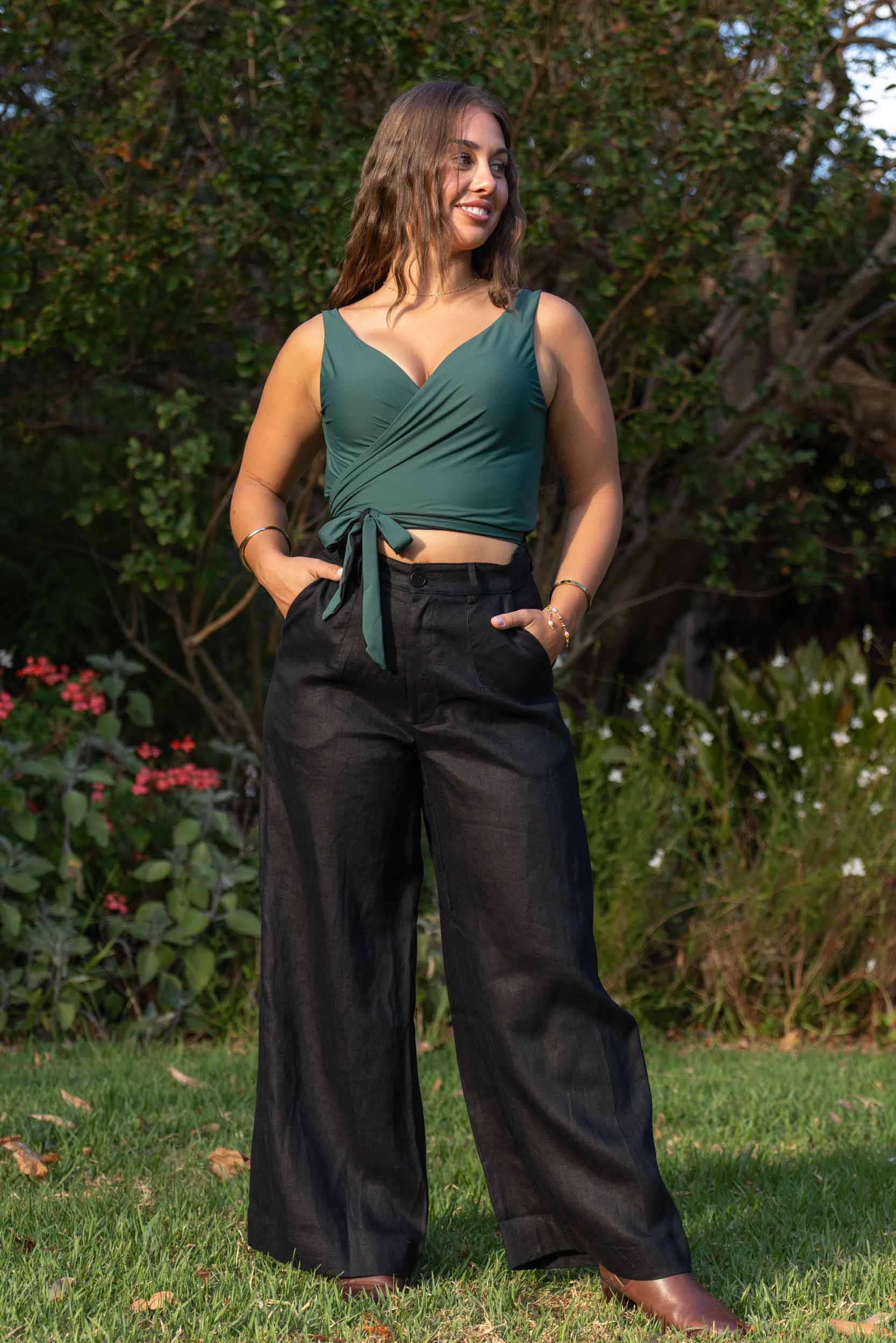 Frankie Black Pants - 100% Linen - Image 5