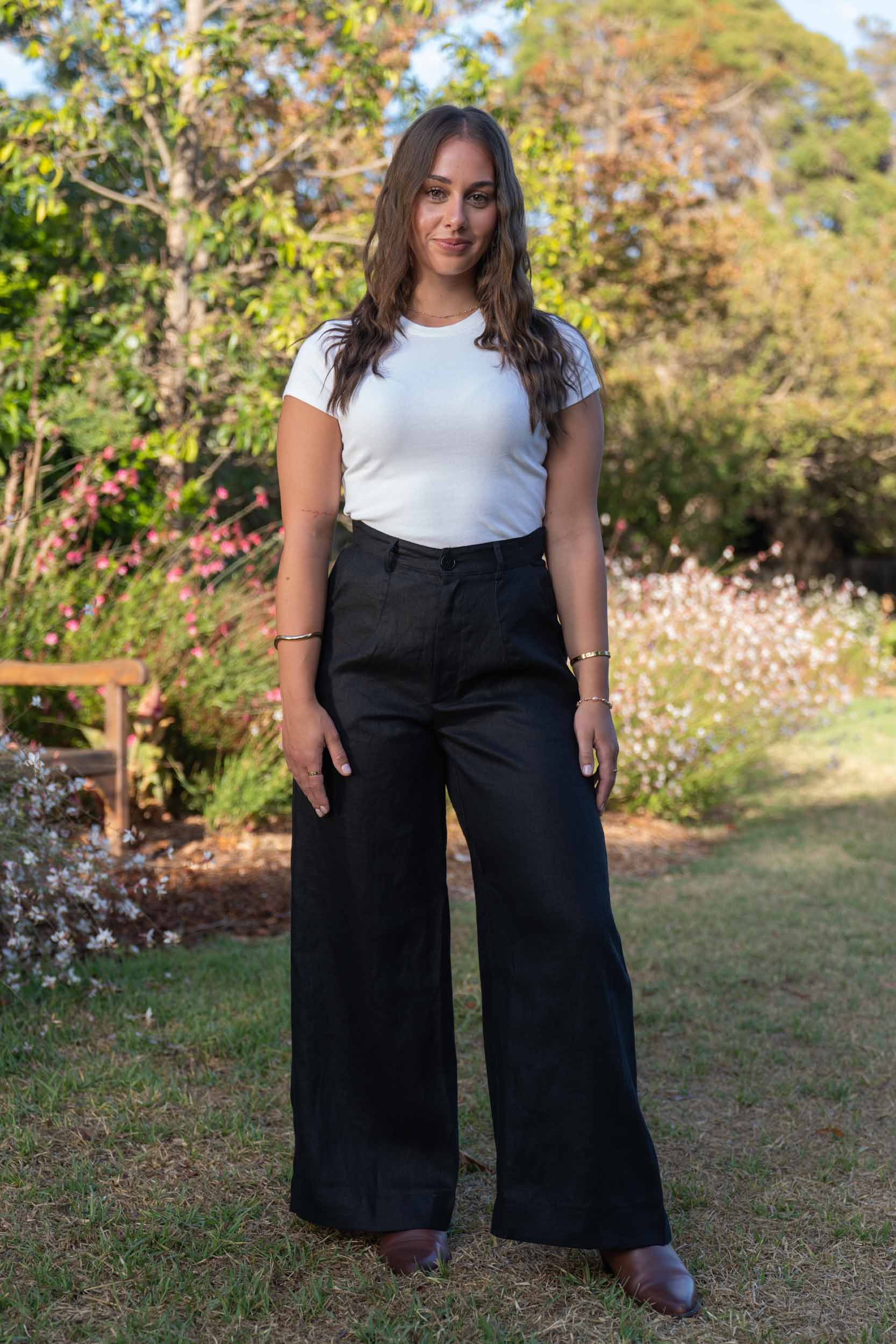 Frankie Black Pants - 100% Linen - Image 6