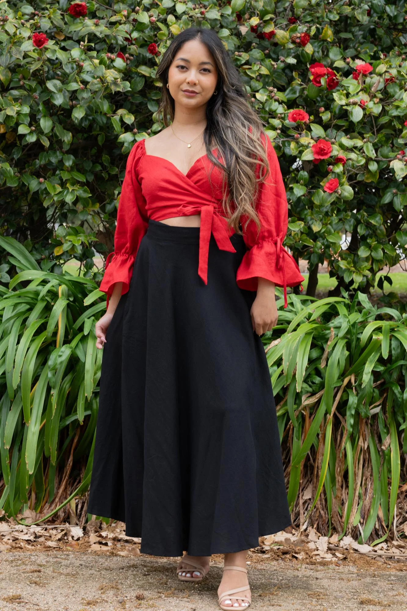Grace Black Skirt - 100% Linen - Image 11