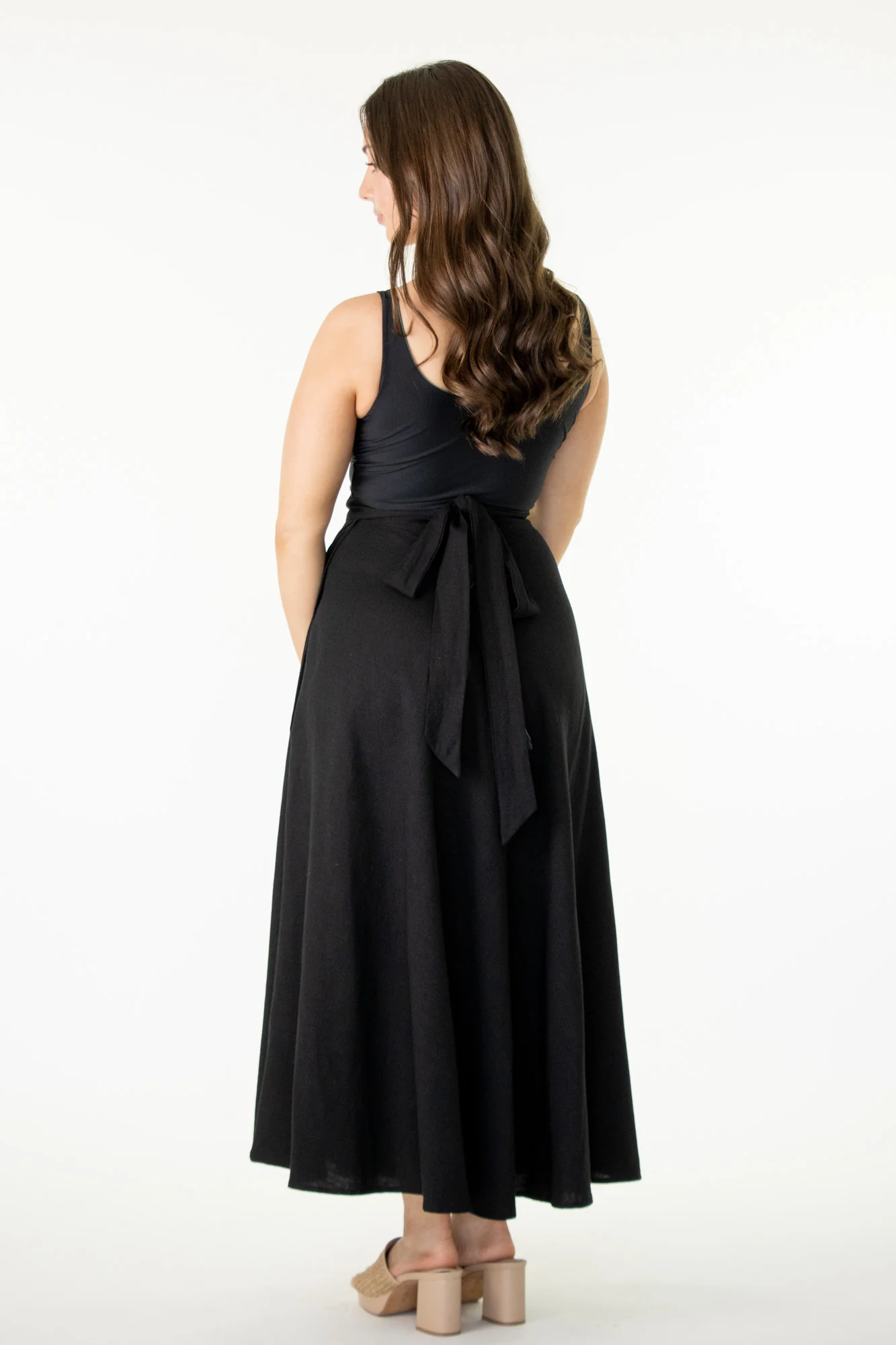 Grace Black Skirt - 100% Linen - Image 4