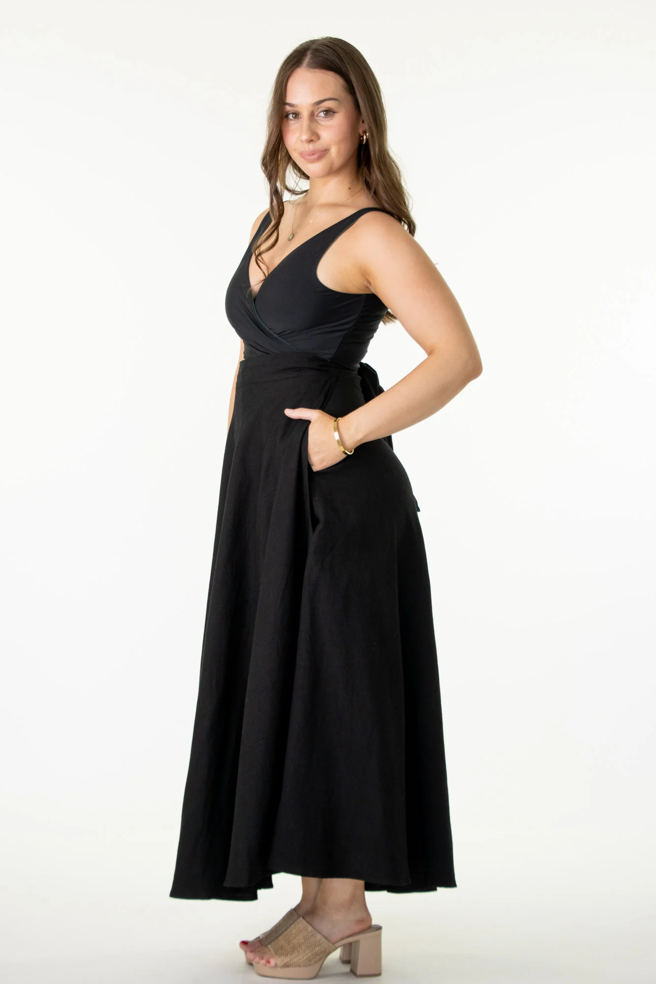 Grace Black Skirt - 100% Linen - Image 5