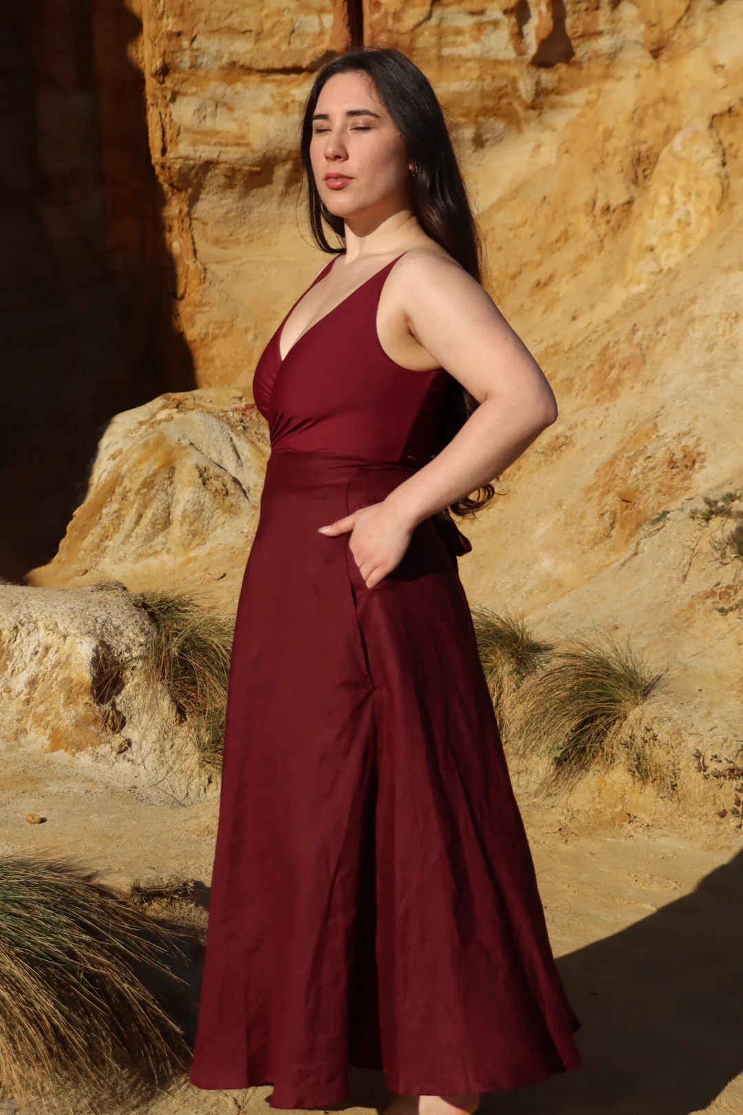 Grace Plum Skirt - 100% Linen - Image 6
