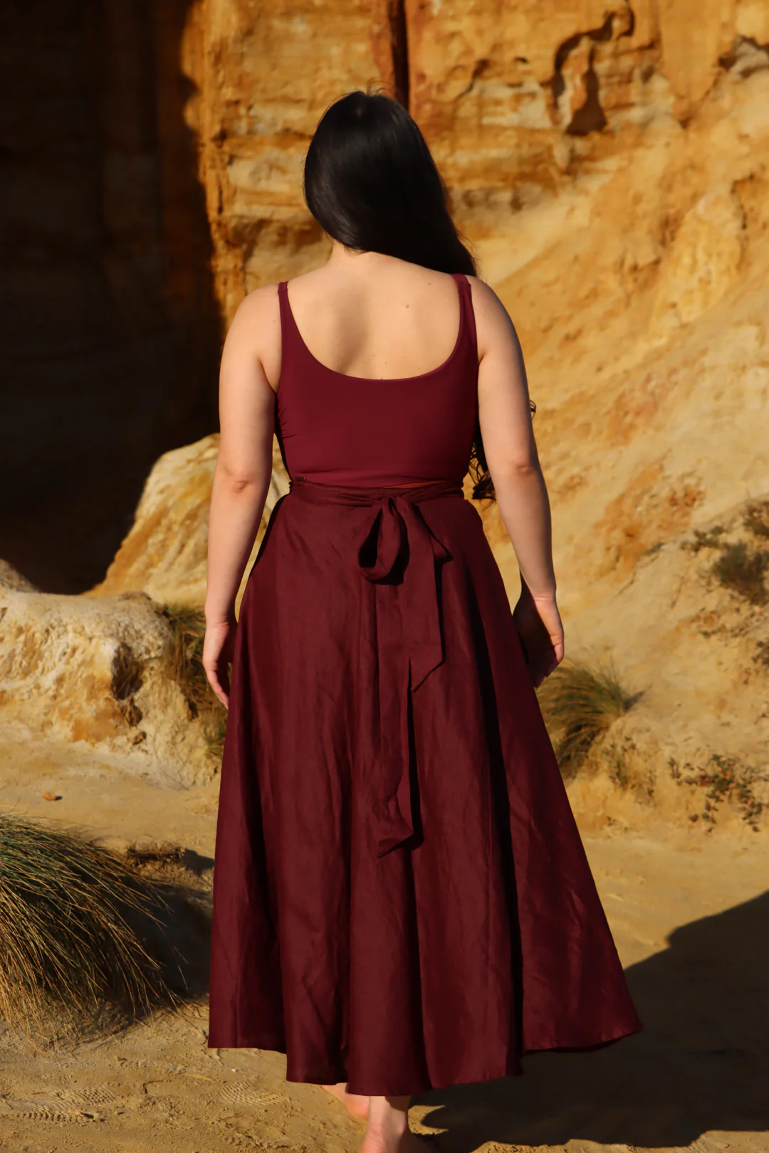 Grace Plum Skirt - 100% Linen - Image 7