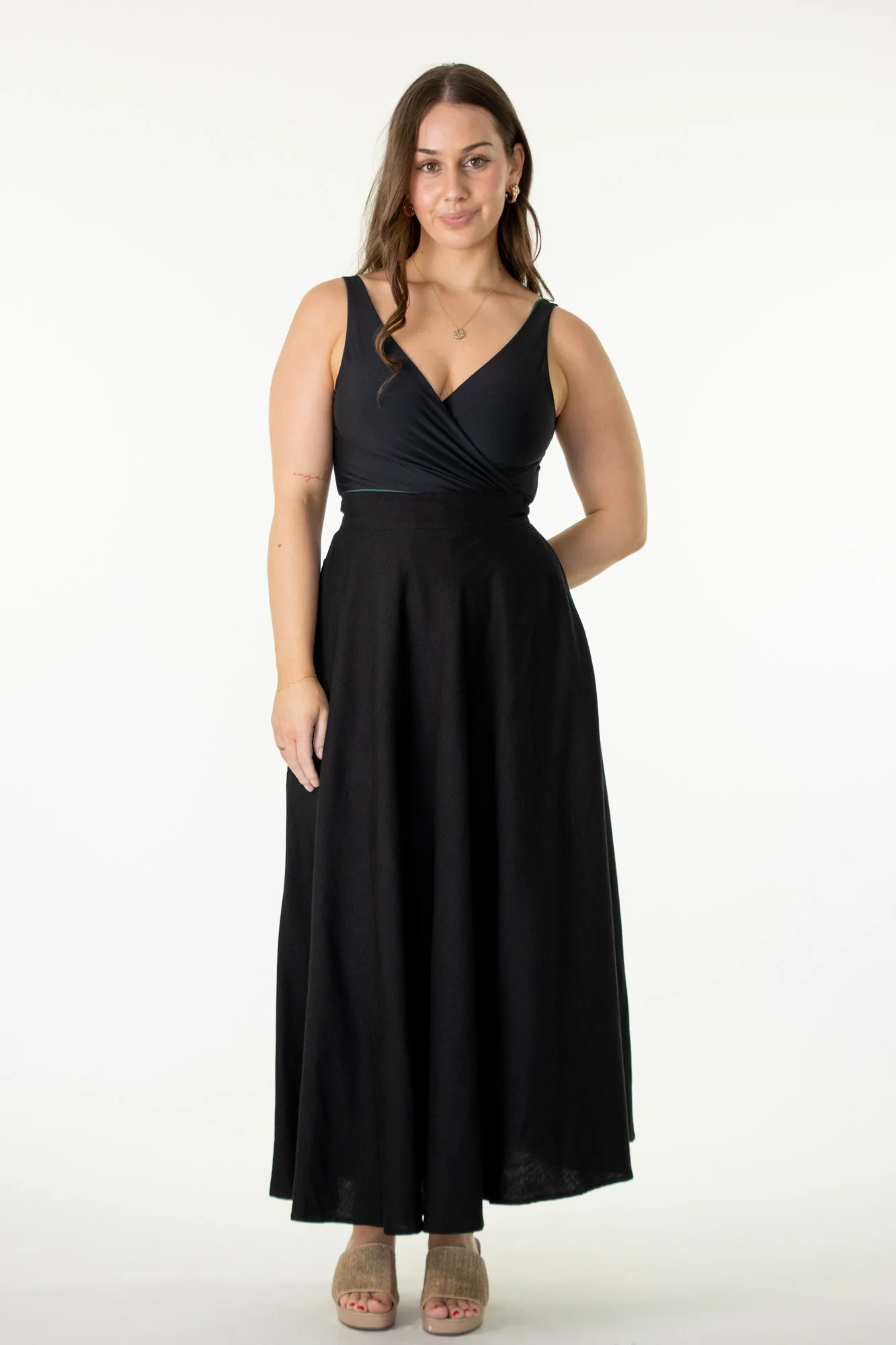 Grace Black Skirt - 100% Linen - Image 7