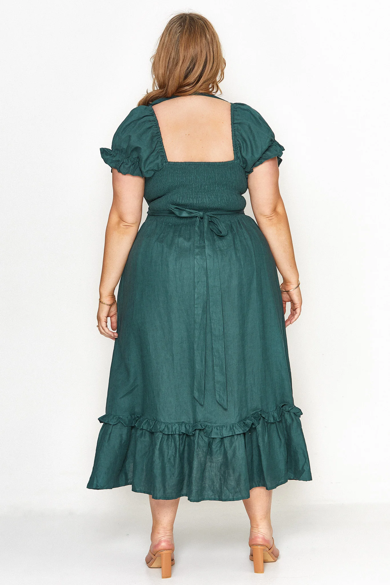 Marianne Emerald Green Wrap Dress - Tencel - Image 13