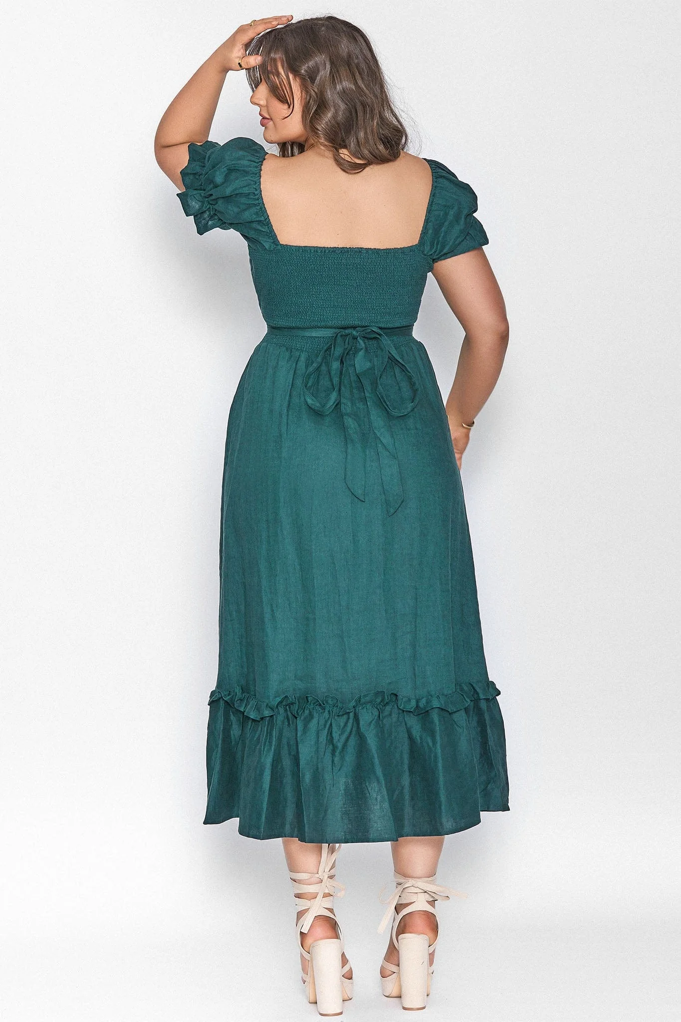 Marianne Emerald Green Wrap Dress - Tencel - Image 7