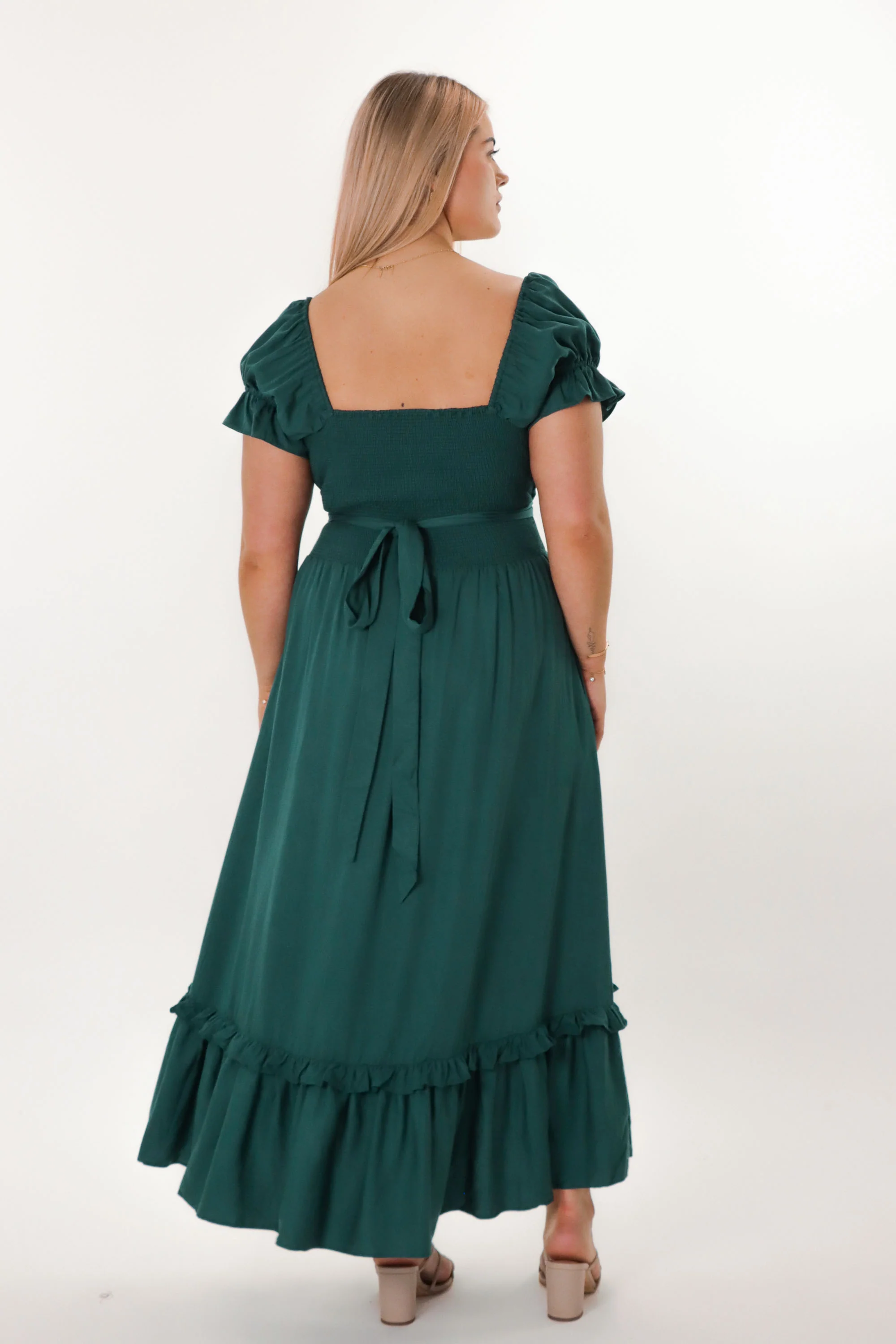 Marianne Emerald Green Wrap Dress - Tencel - Image 9