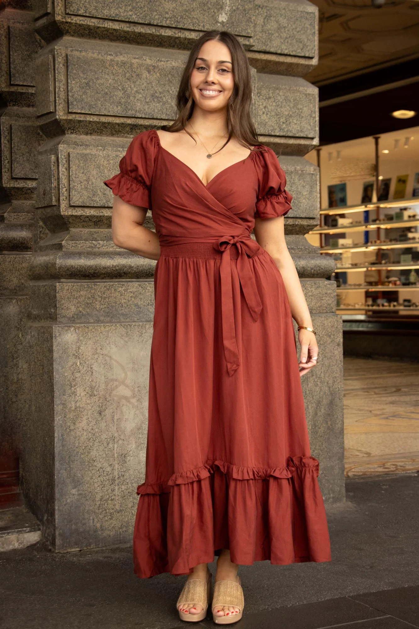 Marianne Auburn Wrap Dress - Tencel - Image 14