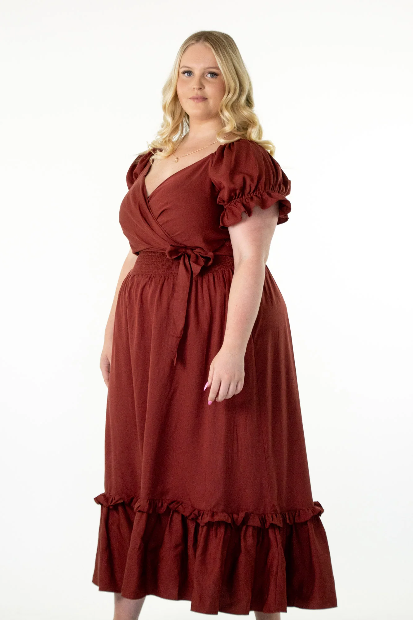 Marianne Auburn Wrap Dress - Tencel - Image 9